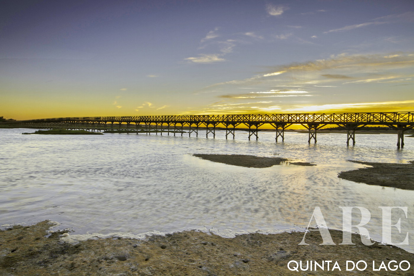 Vue du pont depuis le chemin Ria Formosa