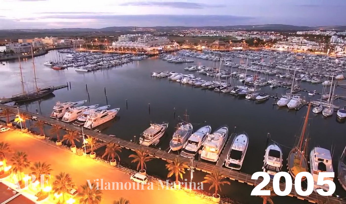 Un instantané de 2005 de la Marina de Vilamoura vue depuis l'Hôtel Tivoli.