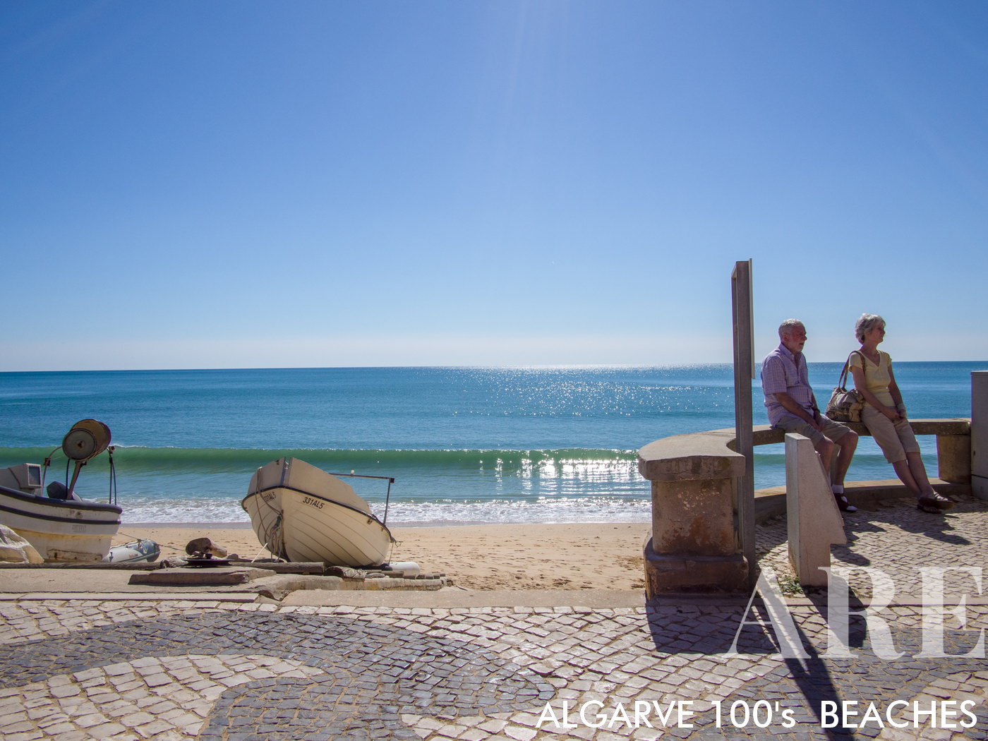 Plage d'Olhos de Água vue depuis la terrasse du restaurant