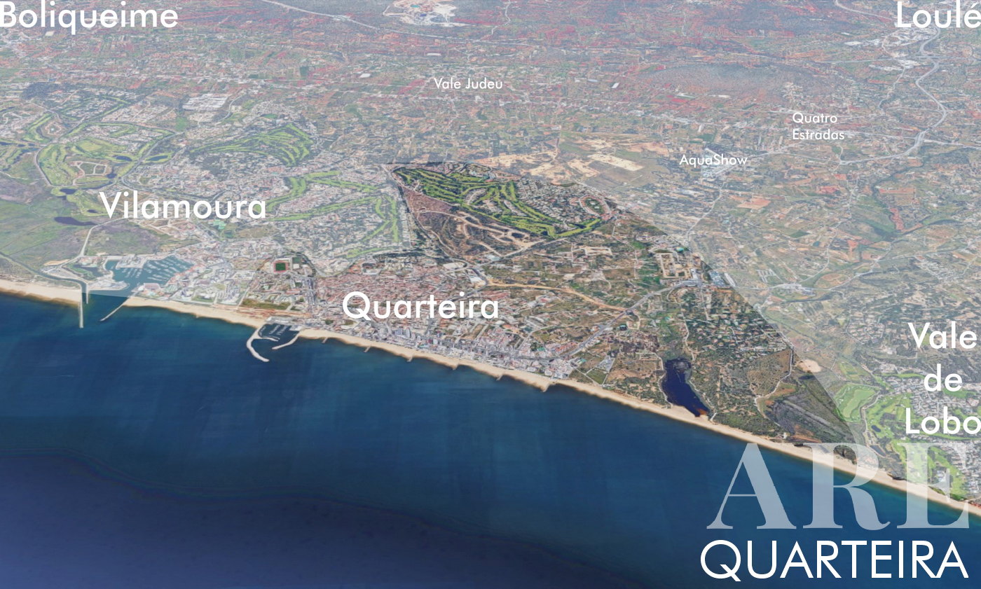Vista aérea de Quarteira y pueblos de los alrededores
