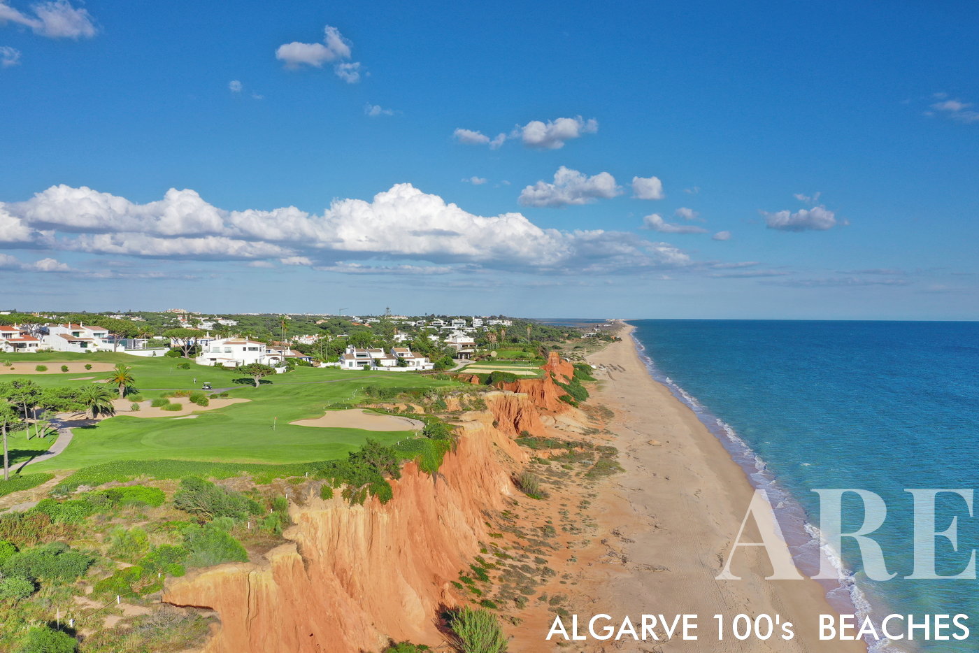 The view from the 16th hole of Vale do Lobo golf course offers a spectacular panorama that combines the lush green fairways with the breathtaking beauty of the adjacent beach. As golfers stand on the tee box or fairway, they are treated to a picturesque scene where the meticulously maintained golf course seamlessly merges with the sandy shores and the azure waters of the ocean.