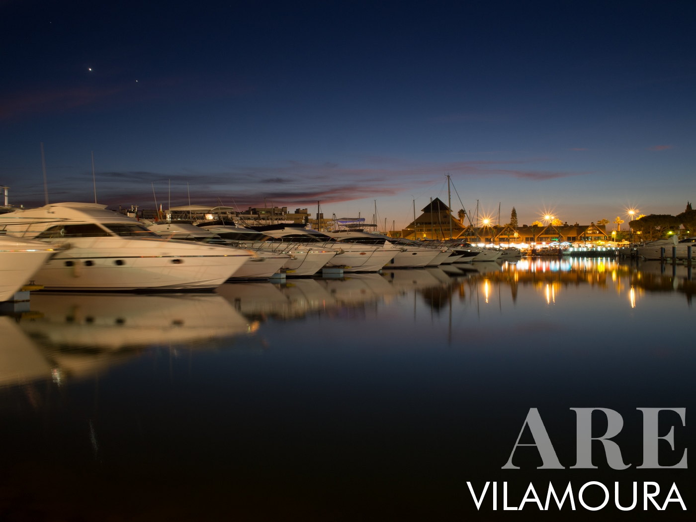 Vilamoura Marina lights and reflections