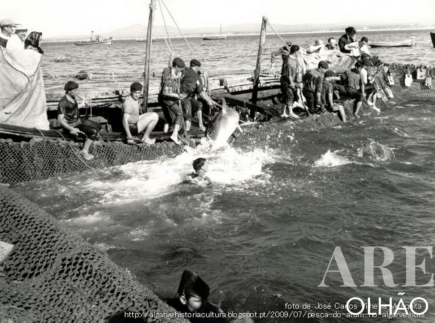 Pesca tradicional de atún en el antiguo Algarve