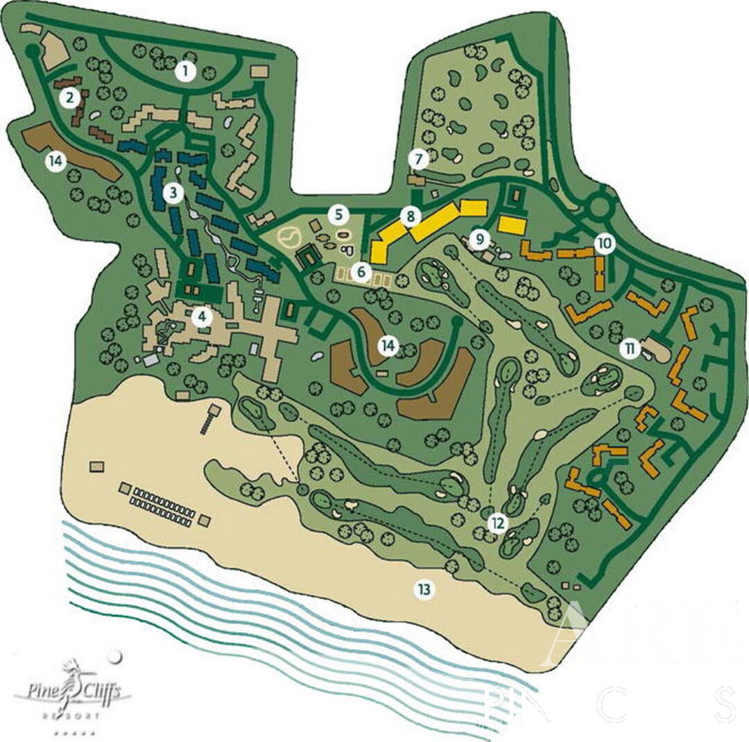 Pine Cliffs resort map
