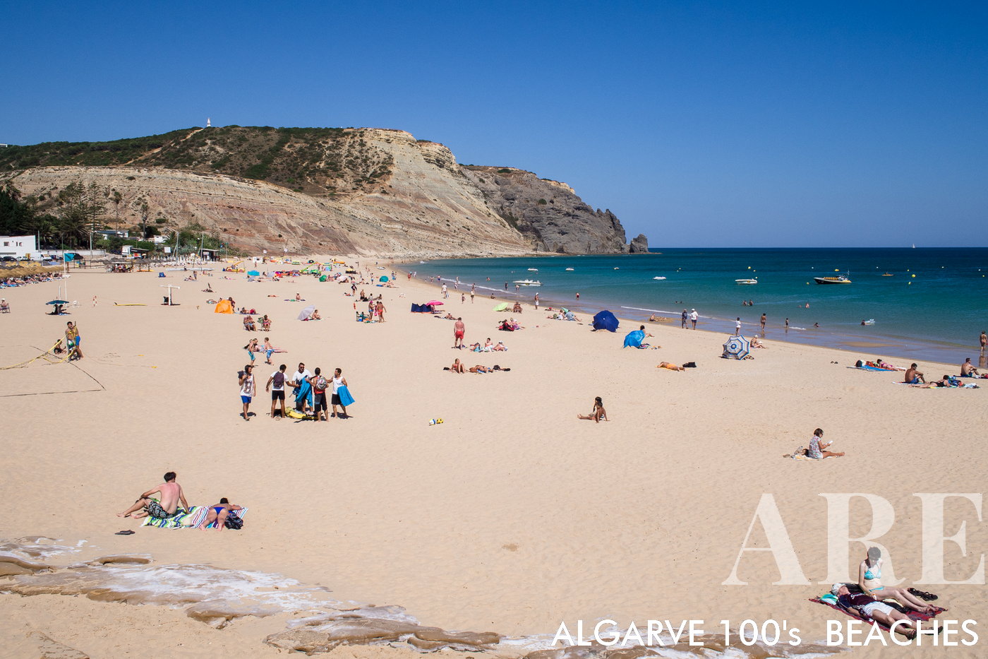 This photograph shows Praia da Luz in early summer