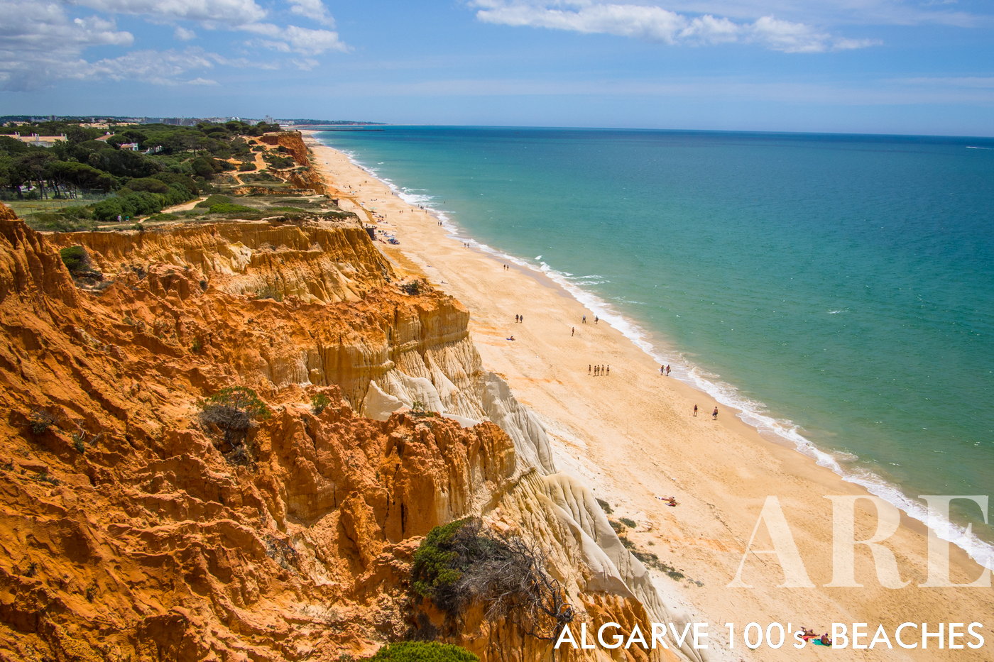 Stretching approximately 5 kilometers from Vilamoura to Praia do Barranco near Olhos de Água in Albufeira, Falésia Beach offers one of the most high-quality beach experiences in Portugal.