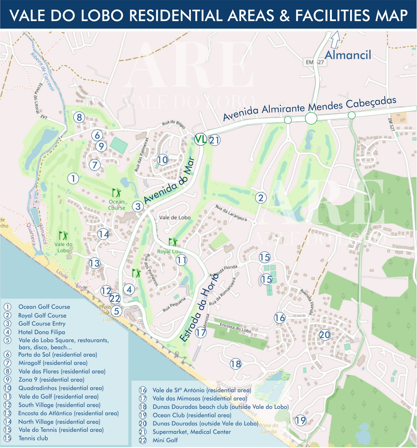 Resumen del mapa de Vale do Lobo Resort