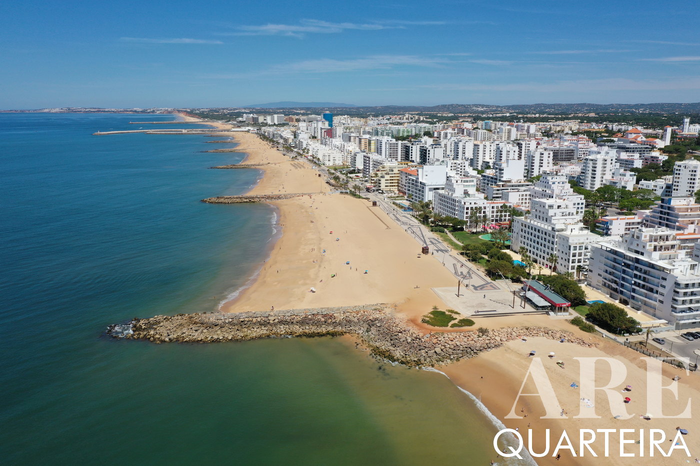 Cityscape of Quarteira: Seafront Promenade, Beach and Vilamoura
