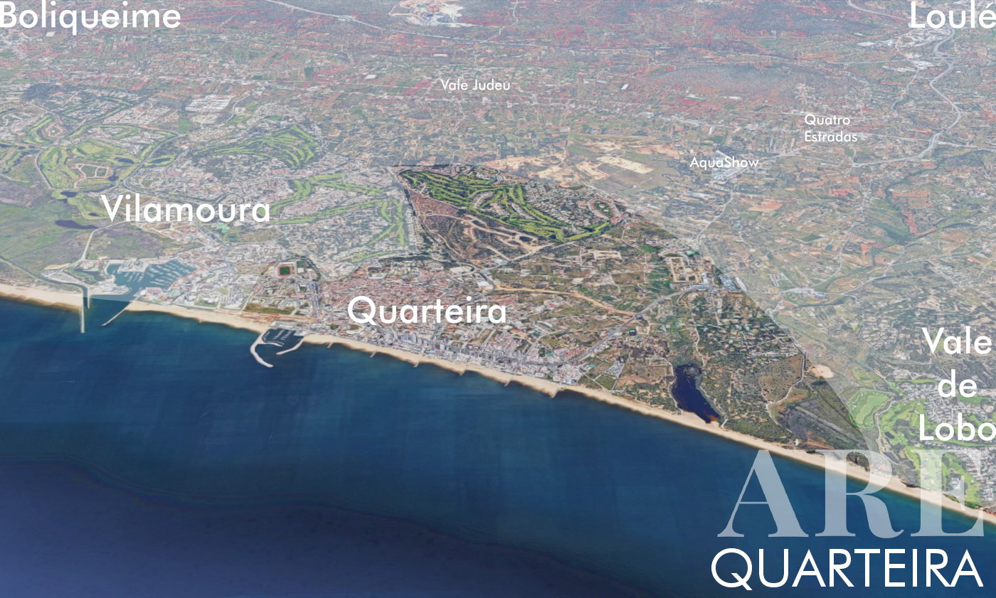 Aerial View of Quarteira and Surrounding Towns