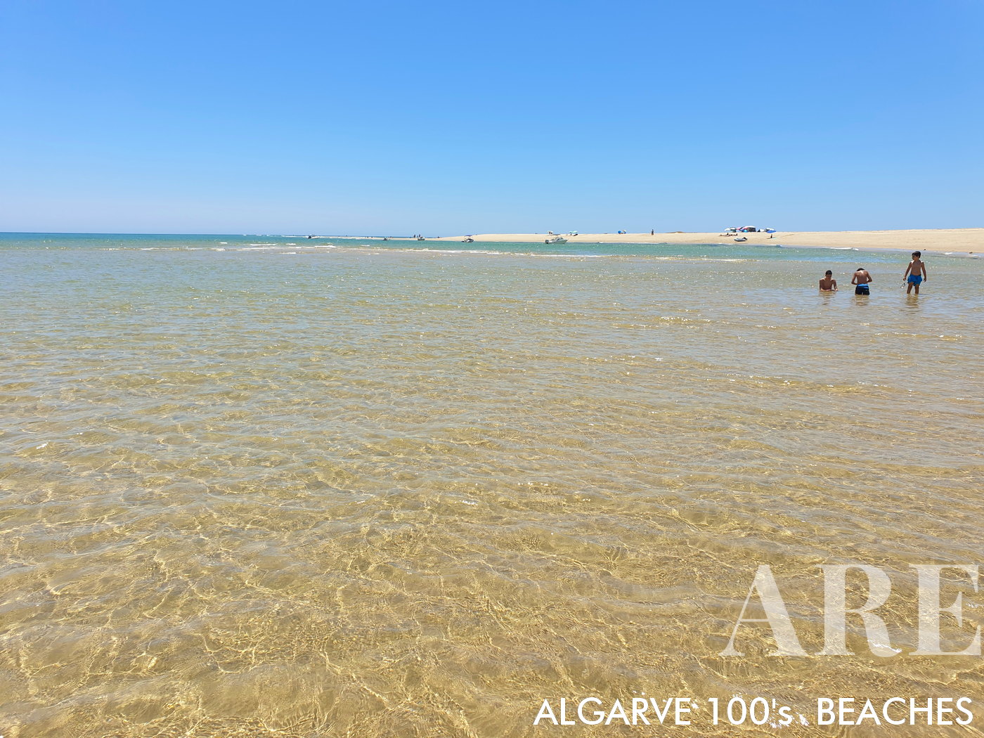 summer atmosphere in the transparent waters of Culatra