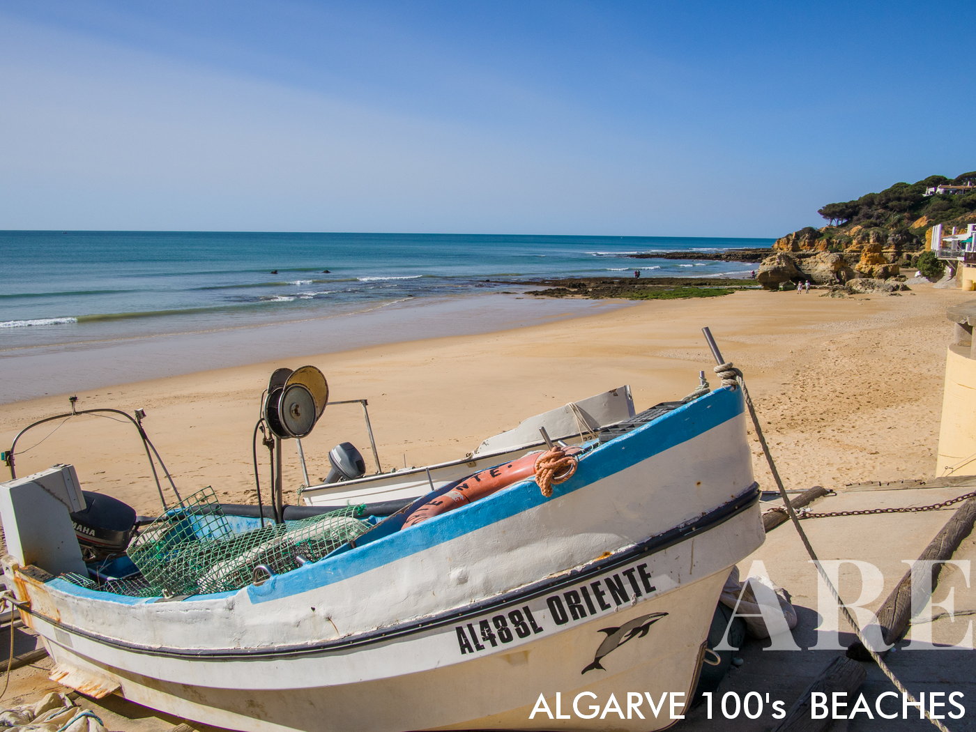 Traditional fishing boat of Mr. Guerreiro, one of the renowned fishermen of the village of Olhos de Água