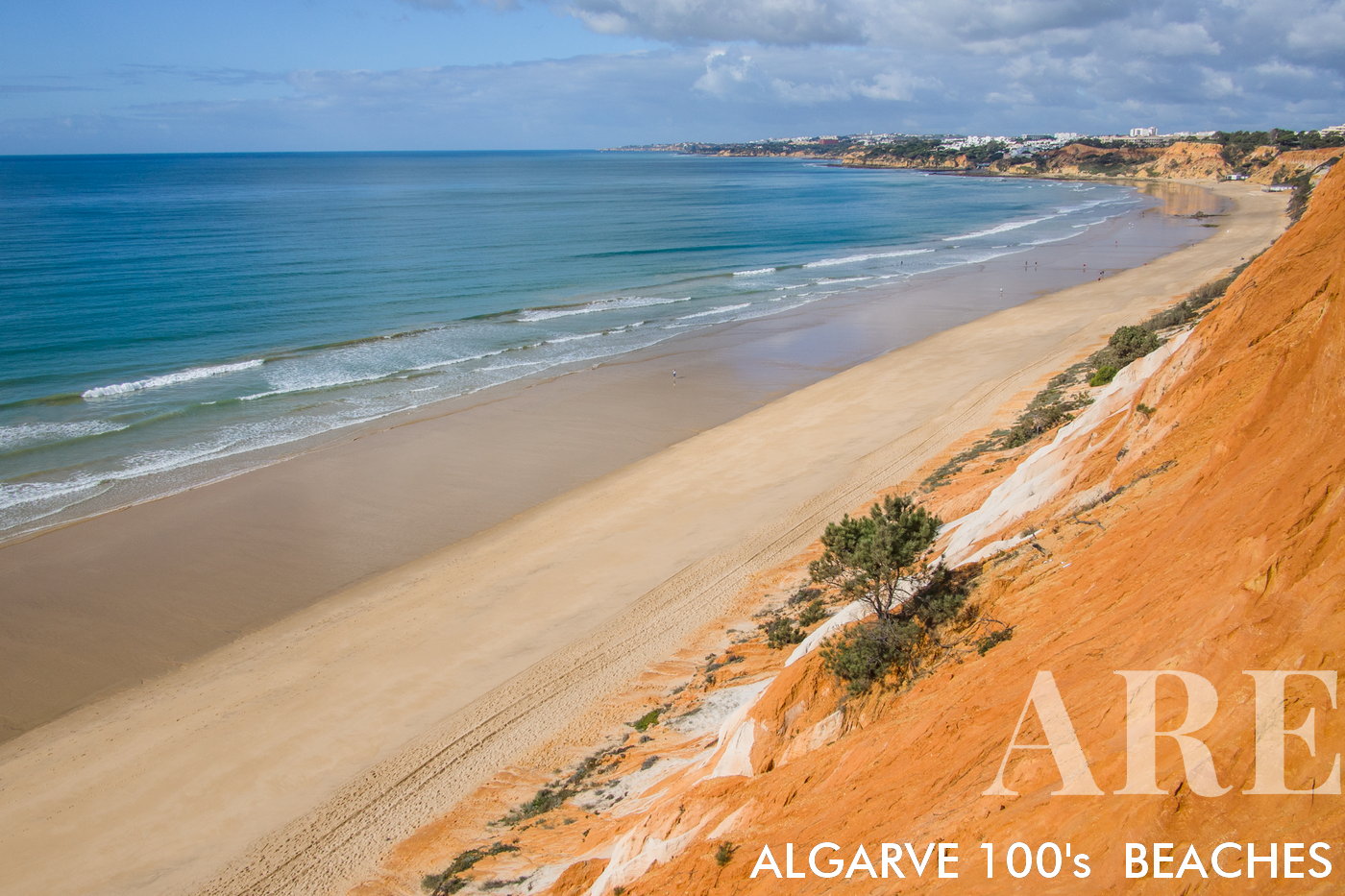 View from Açoteias to the west of Falesia beach
